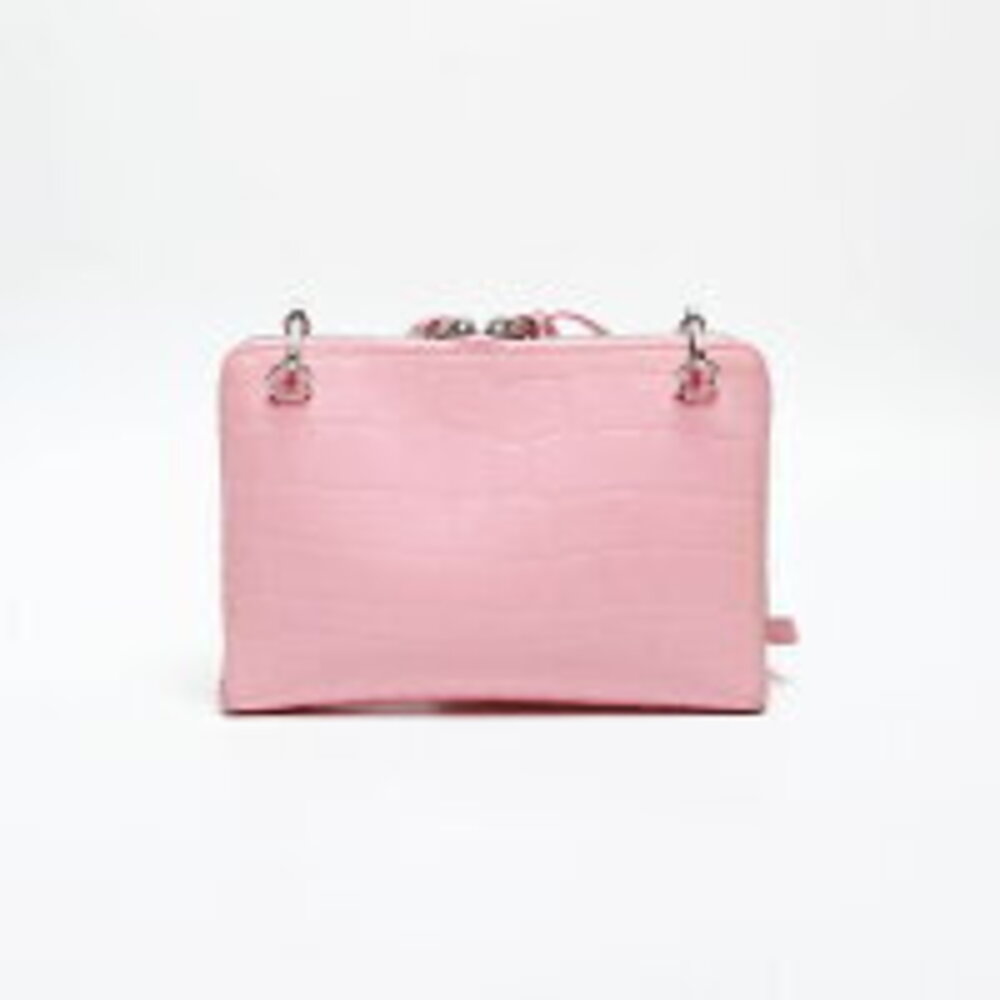 Balenciaga Neo City Shoulder Bag Embossed Leather Pink - Picture 3 of 13